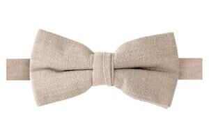 6056 Linen Blend Bow Tie Tan